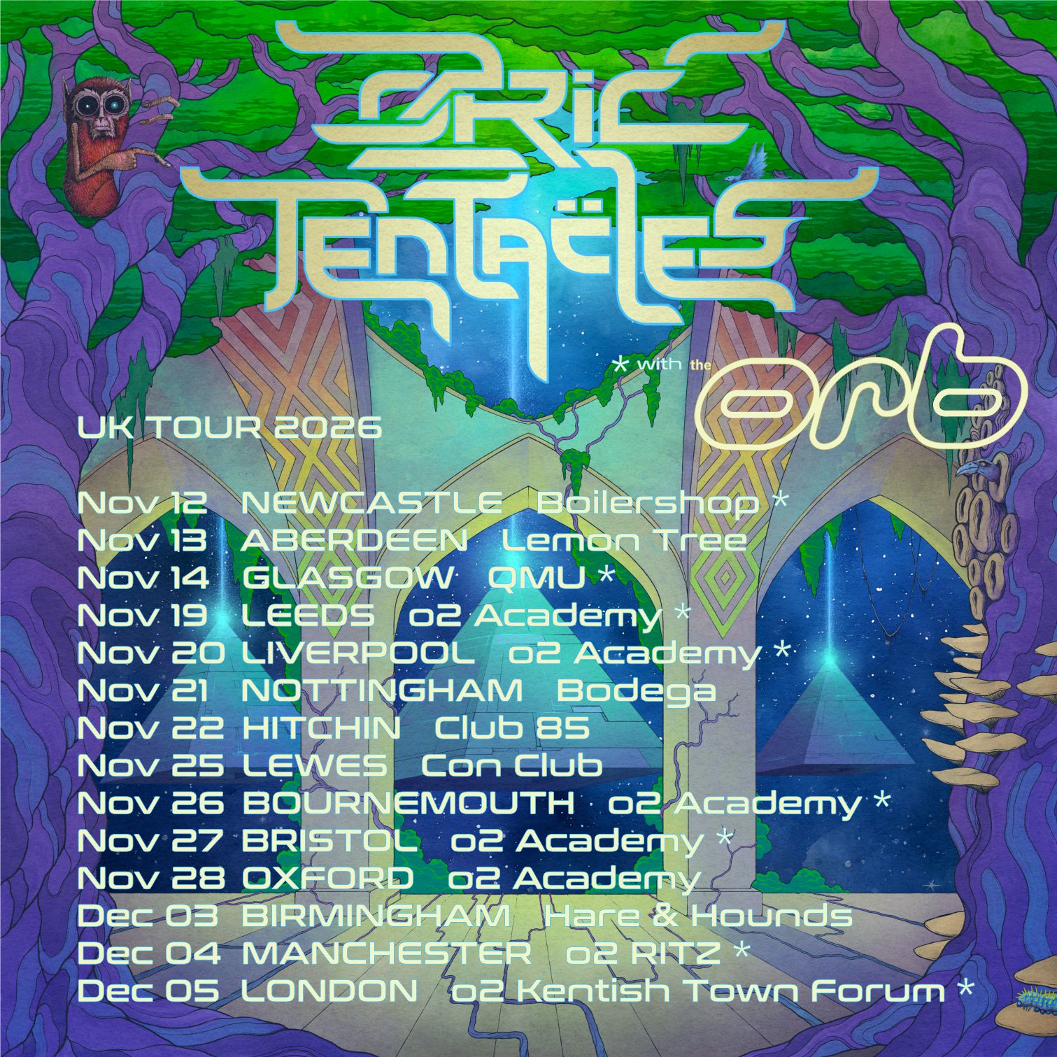 Ozric Tentacles Tour Poster 2026